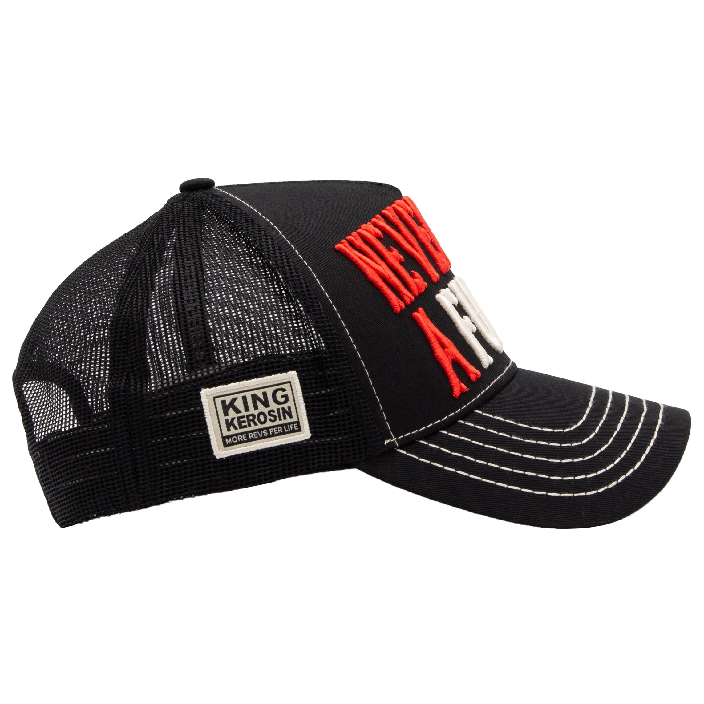 Trucker Cap 'Never Fuck a Fucker' in Schwarz Trucker Cap von King Kerosin