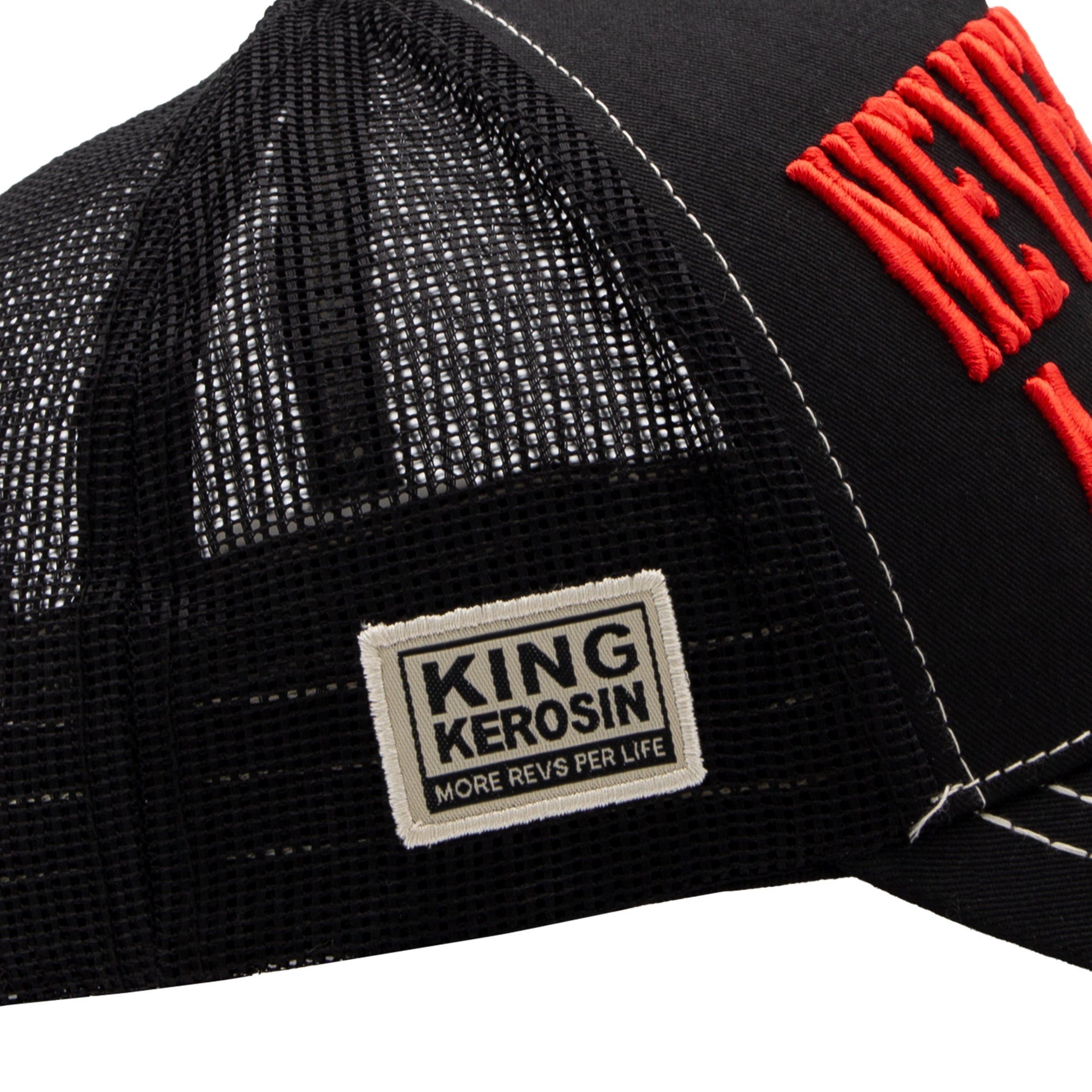 Trucker Cap 'Never Fuck a Fucker' in Schwarz Trucker Cap von King Kerosin