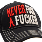 Trucker Cap 'Never Fuck a Fucker' in Schwarz Trucker Cap von King Kerosin