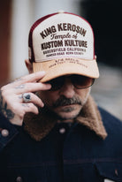 Trucker Cap 'Temple of Kustom Kulture' in Beige Trucker Cap von King Kerosin