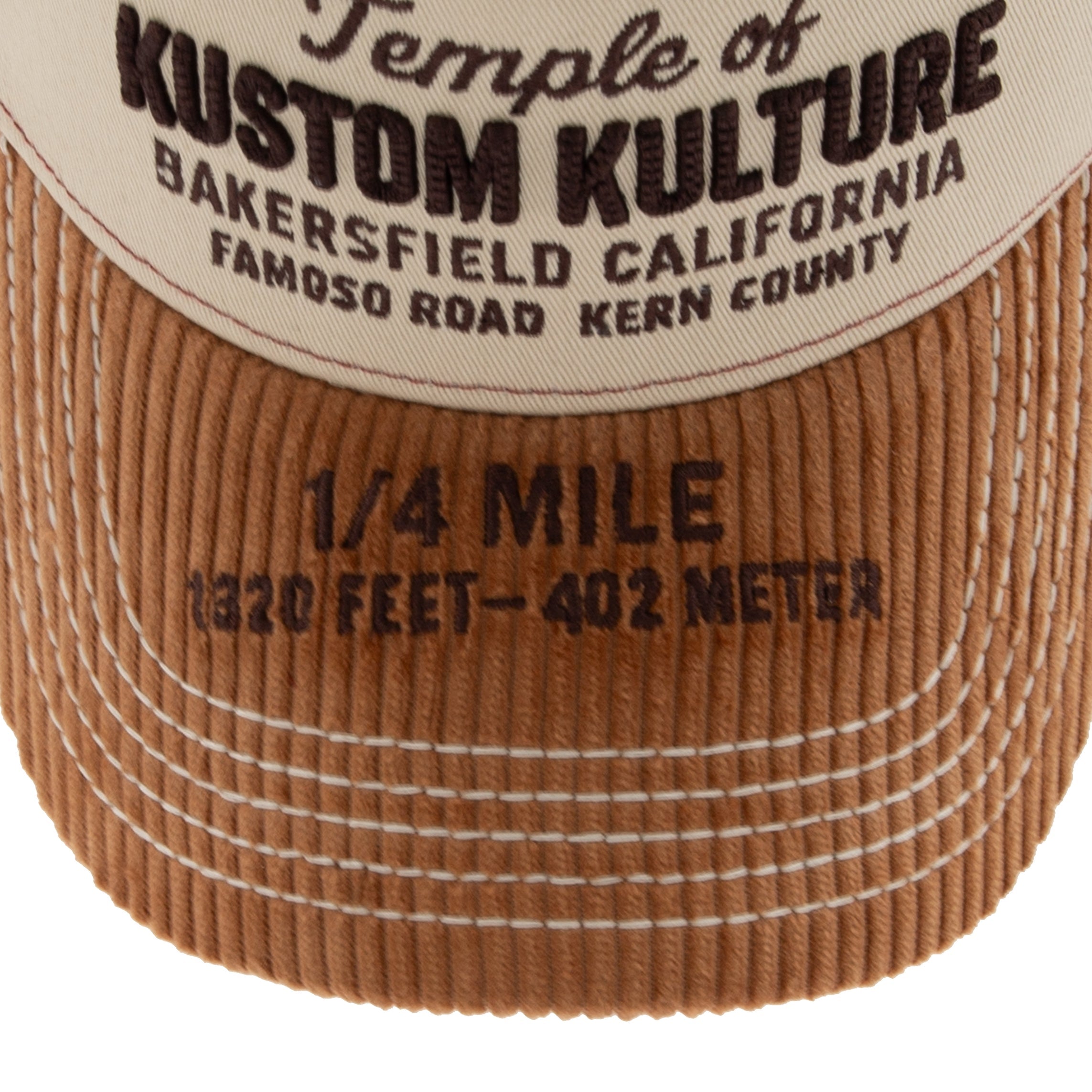 Trucker Cap 'Temple of Kustom Kulture' in Beige Trucker Cap von King Kerosin