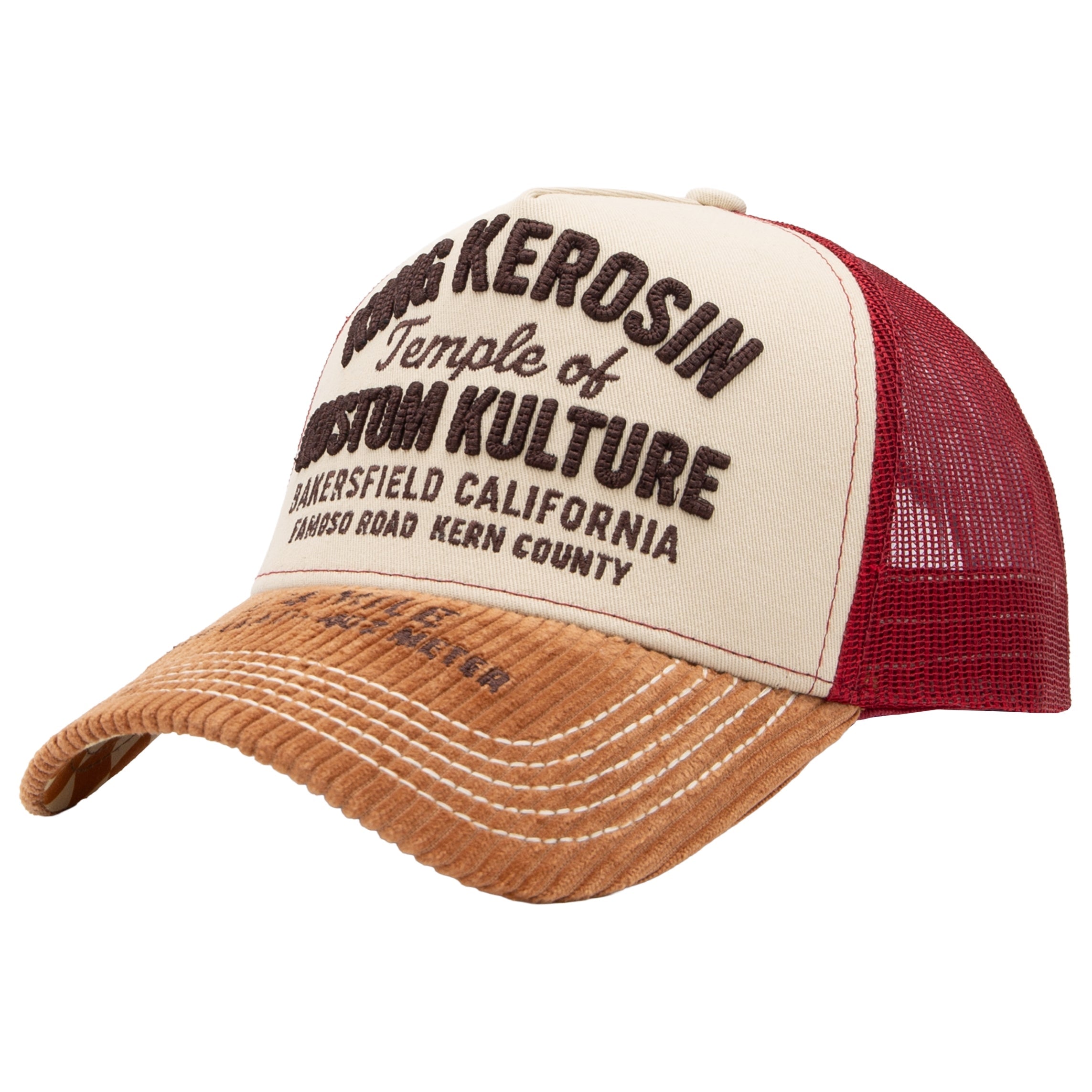 Trucker Cap 'Temple of Kustom Kulture' in Beige Trucker Cap von King Kerosin