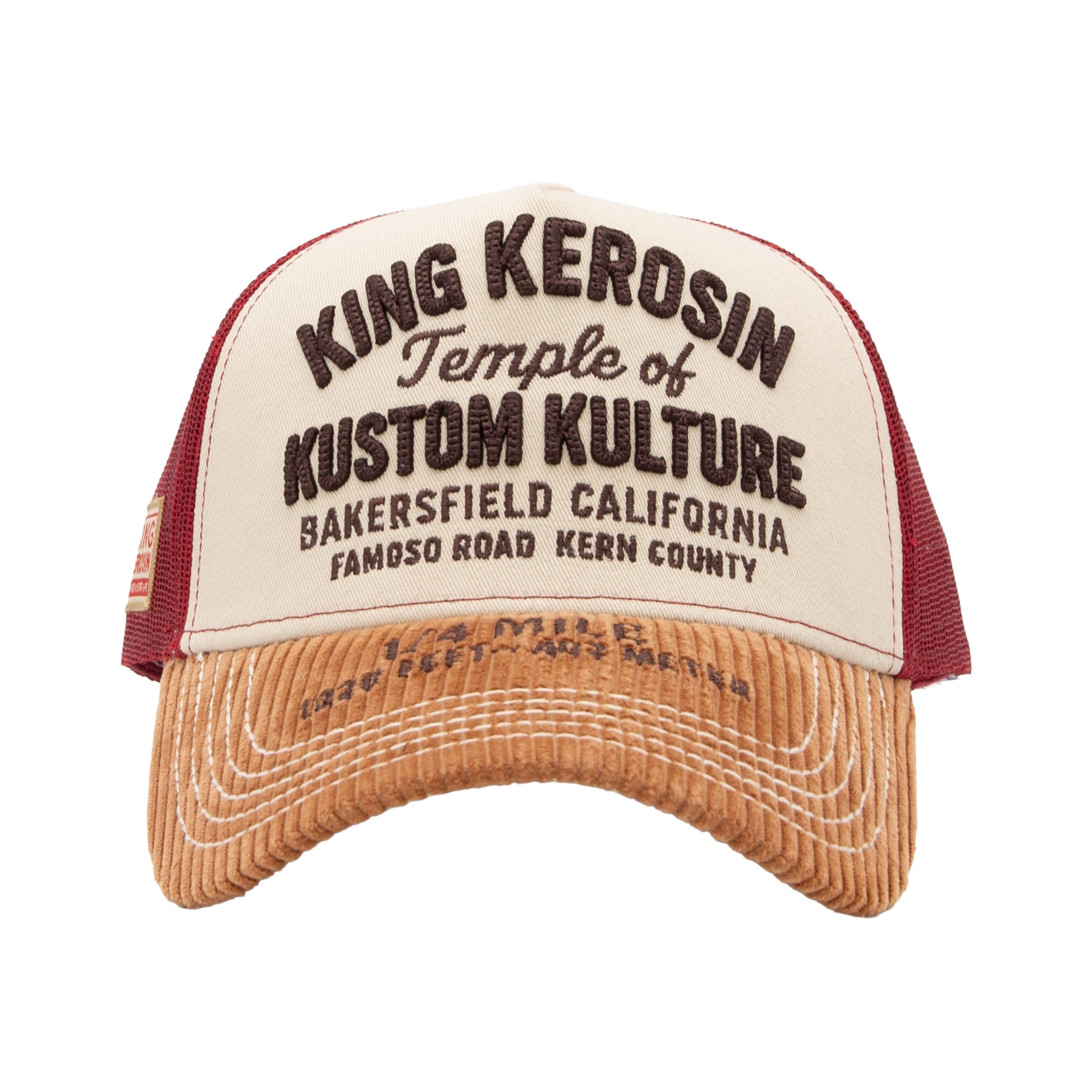 Trucker Cap 'Temple of Kustom Kulture' in Beige Trucker Cap von King Kerosin