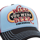 Trucker Cap 'Wish You Were Beer' in Hellblau Trucker Cap von King Kerosin