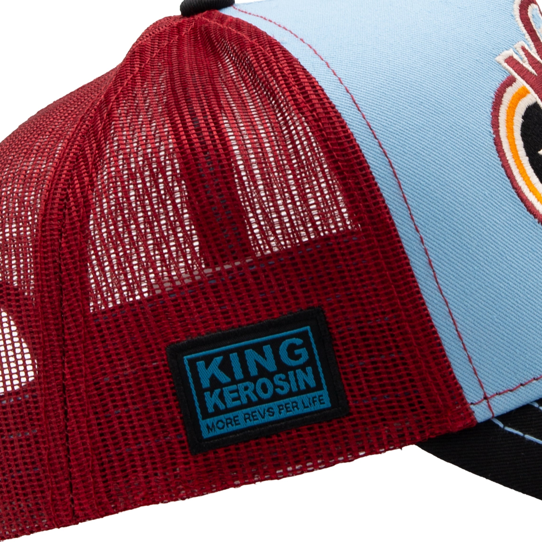 Trucker Cap 'Wish You Were Beer' in Hellblau Trucker Cap von King Kerosin