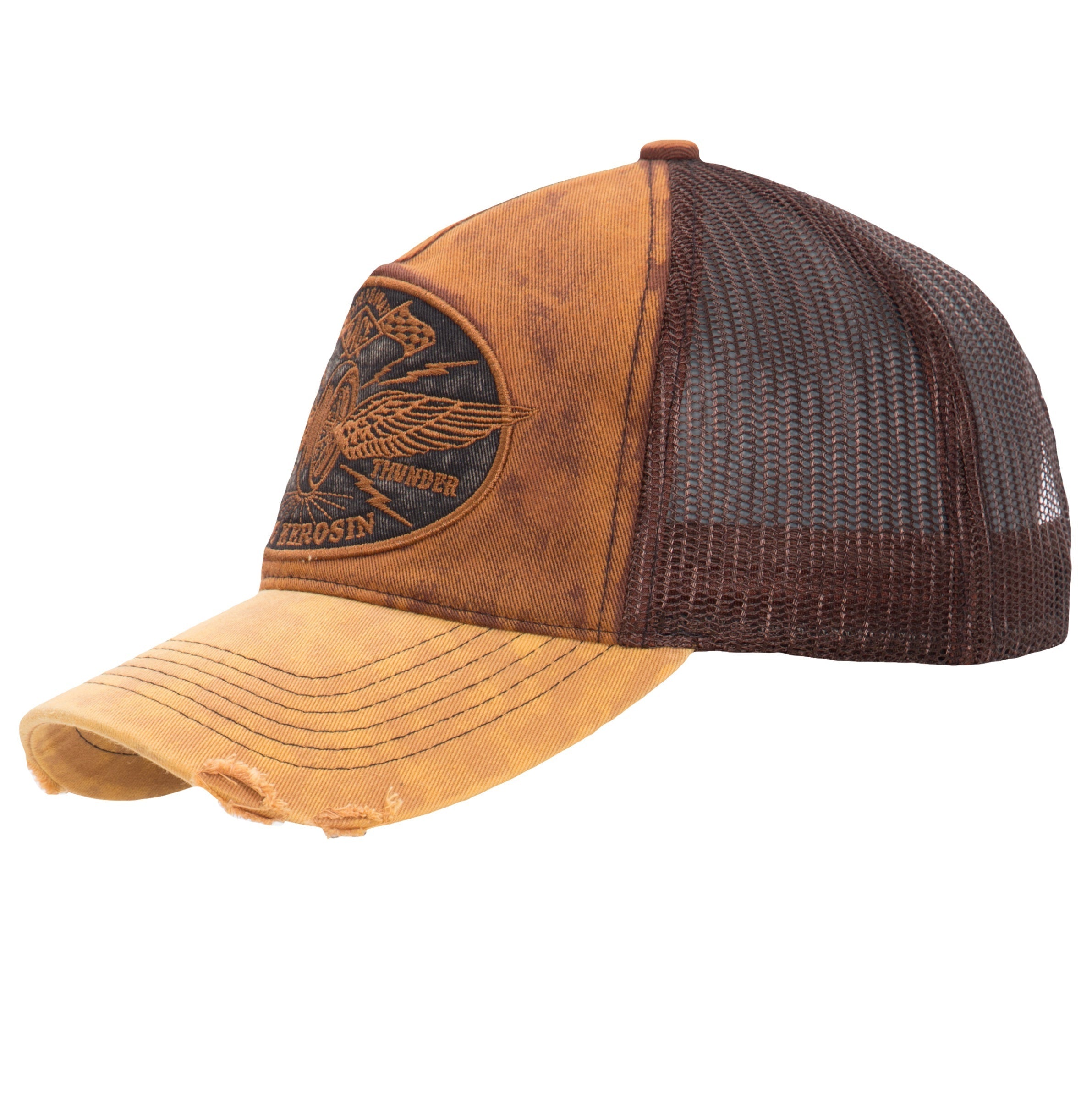 King Kerosin - Trucker Trucker Cap im Vintage Jeans Look «Ride like Thunder»