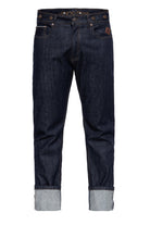 King Kerosin - Vintage Red Selvedge Jeans mit Cinch Back und Knöpfen «Robin Selvedge»