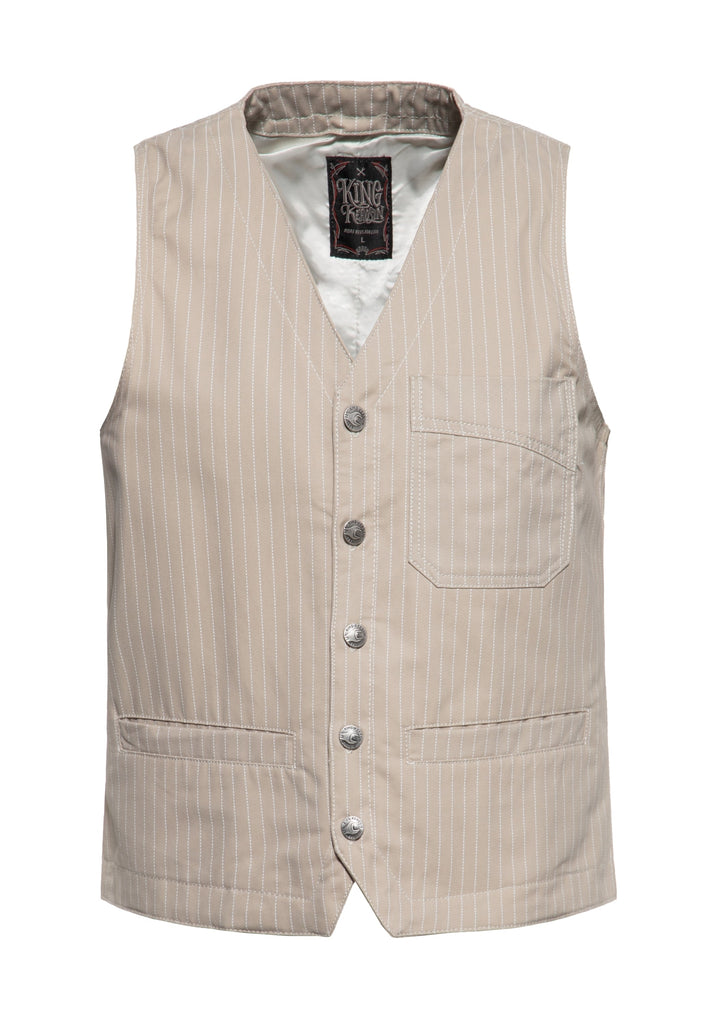 Queen Kerosin Pinstripe Weste