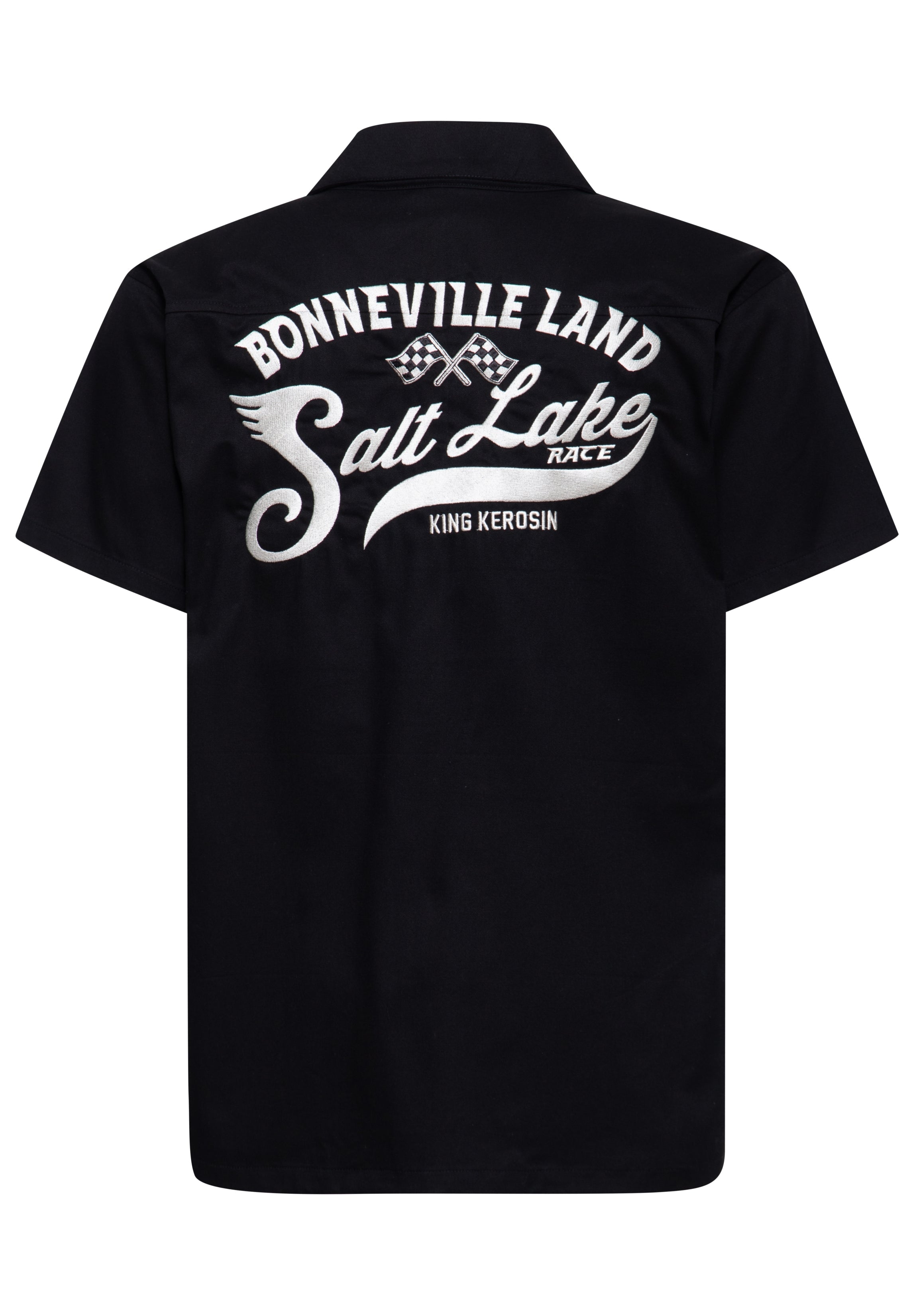 Workwear Hemd 'Bonneville Land' in Schwarz Hemden - Kurzarm von King Kerosin