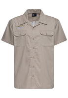 Workwear Hemd 'Long Beach Mechanic Dude' in Khaki Hemden - Kurzarm von King Kerosin