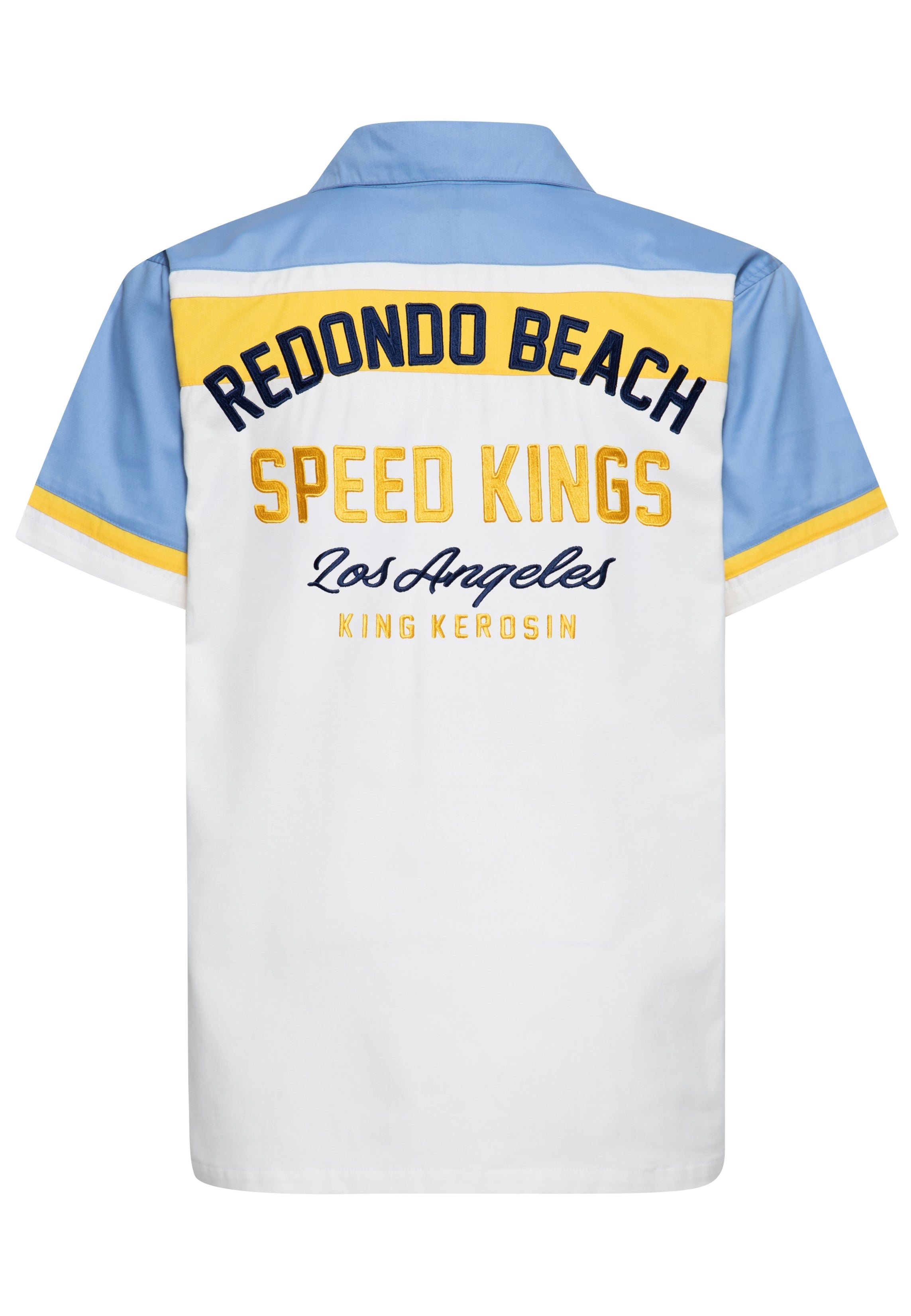 Workwear Hemd 'Redondo Beach Speed Kings' in Hellblau Hemden - Kurzarm von King Kerosin