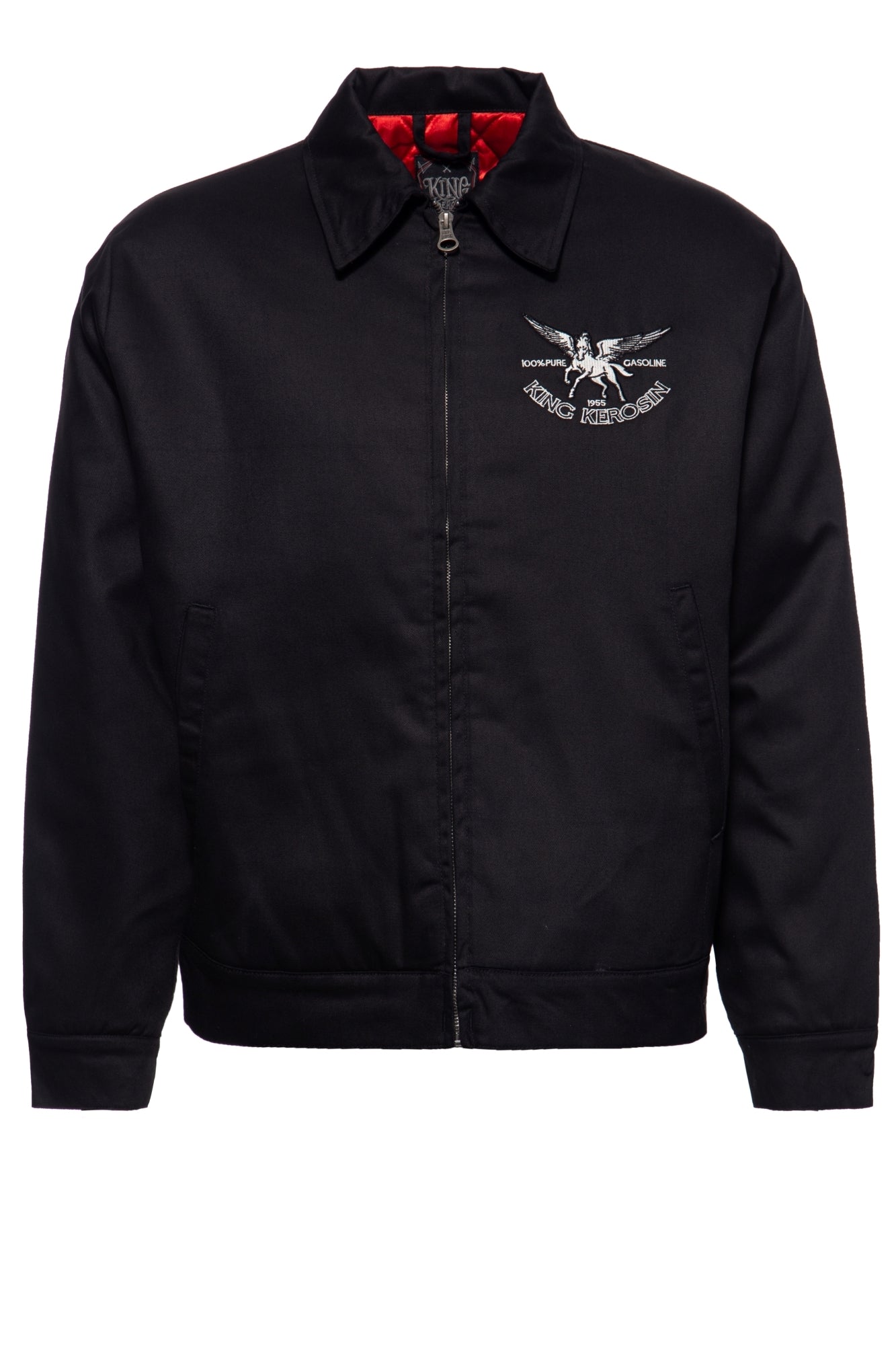 King Kerosin - Workwear - Jacke mit isolierendem Steppfutter und Stickerei im Rücken «Pegasus»