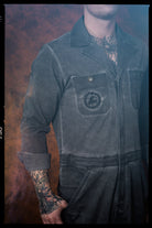 King Kerosin - Workwear Overall Jeans mit Oilwash - Effekt «Work Hard»