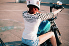 Queen Kerosin - 3/4-Sleeve Shirt mit Racing Flag Raglanärmel «Speedshop»