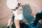 Queen Kerosin - 3/4-Sleeve Shirt mit Racing Flag Raglanärmel «Speedshop»