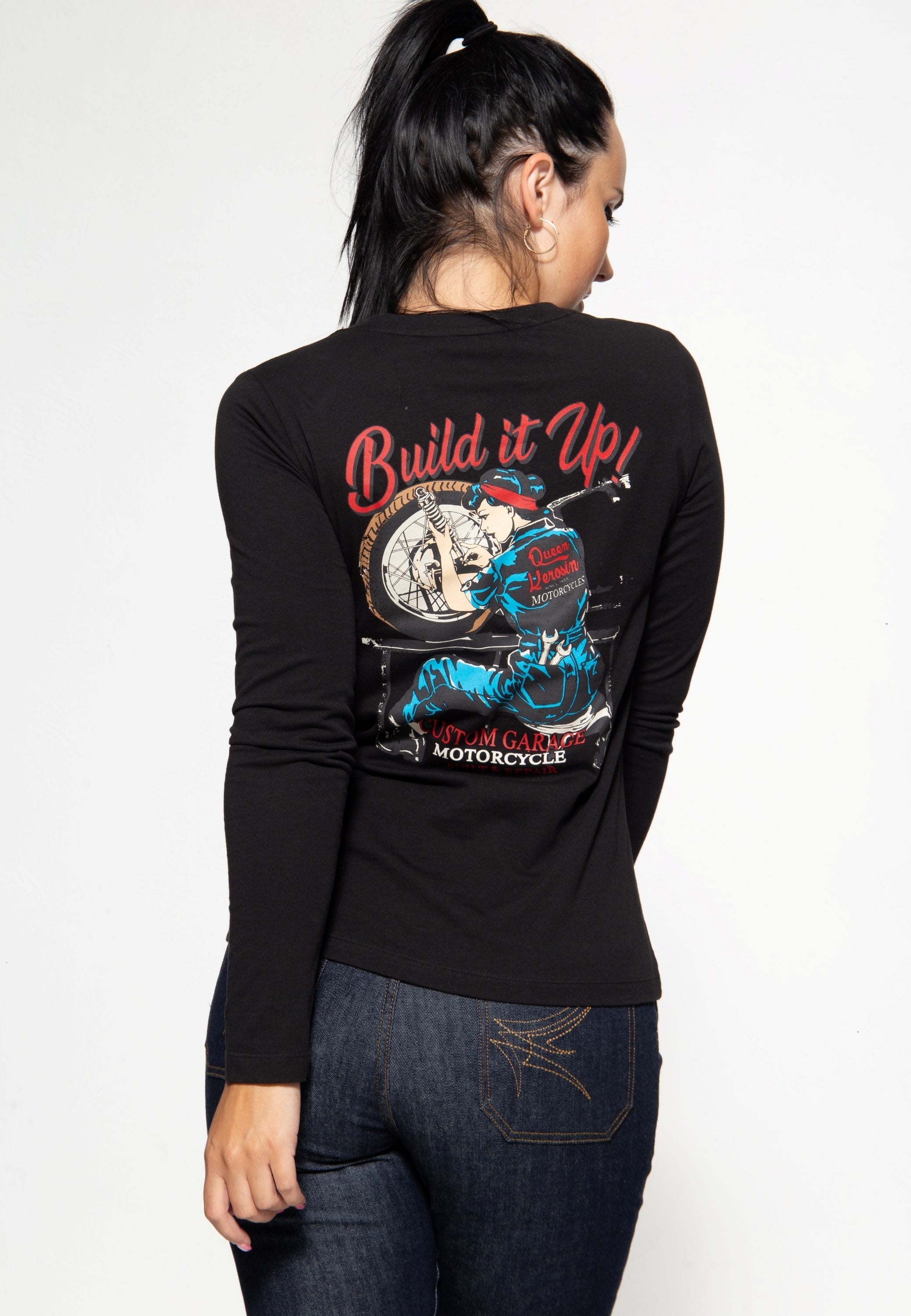 Queen Kerosin - Basic Longsleeve «Built it up!»