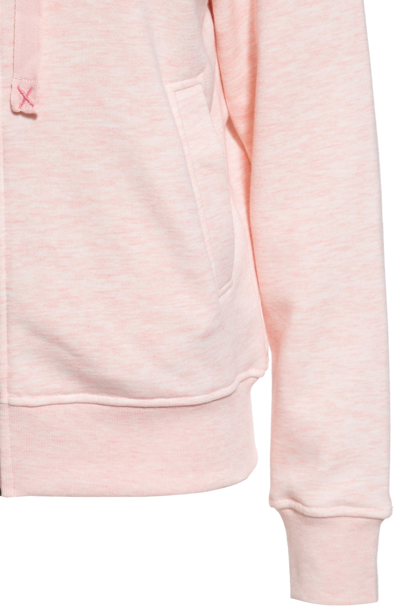 Queen Kerosin - Bequeme Sweatjacke mit Applikation und Kapuze «Alive Free»