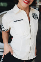Bluse 'Super Modified' in Offwhite Hemdblusen von Queen Kerosin