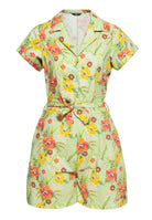 Blusen Jumpsuit «Hibiscus Mint» Jumpsuits von Queen Kerosin