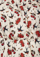 Carmen - Top 'Cherries & Roses' in Beige Blusen von Queen Kerosin