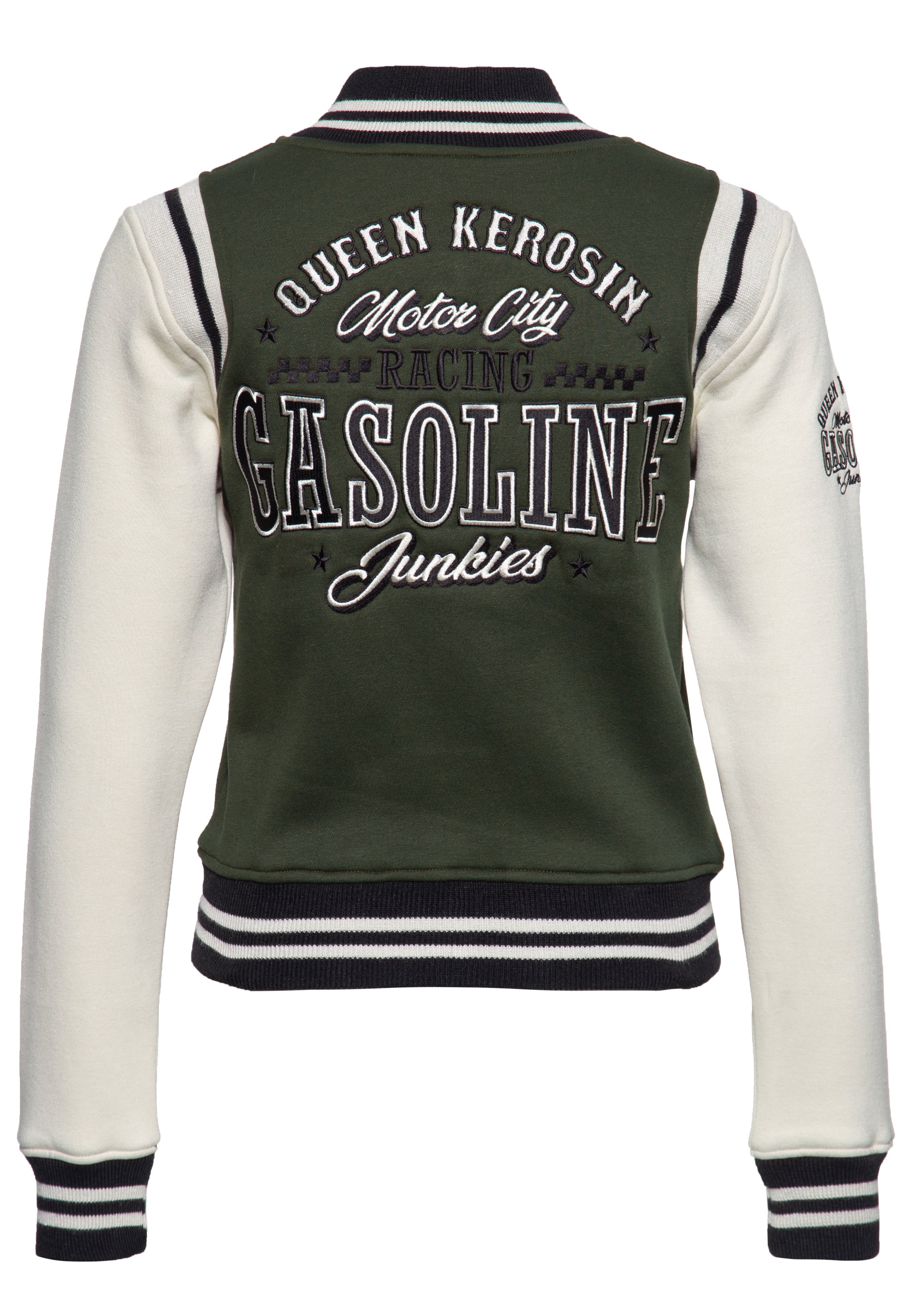 Queen Kerosin - College Sweatjacke «Gasoline Junkies»