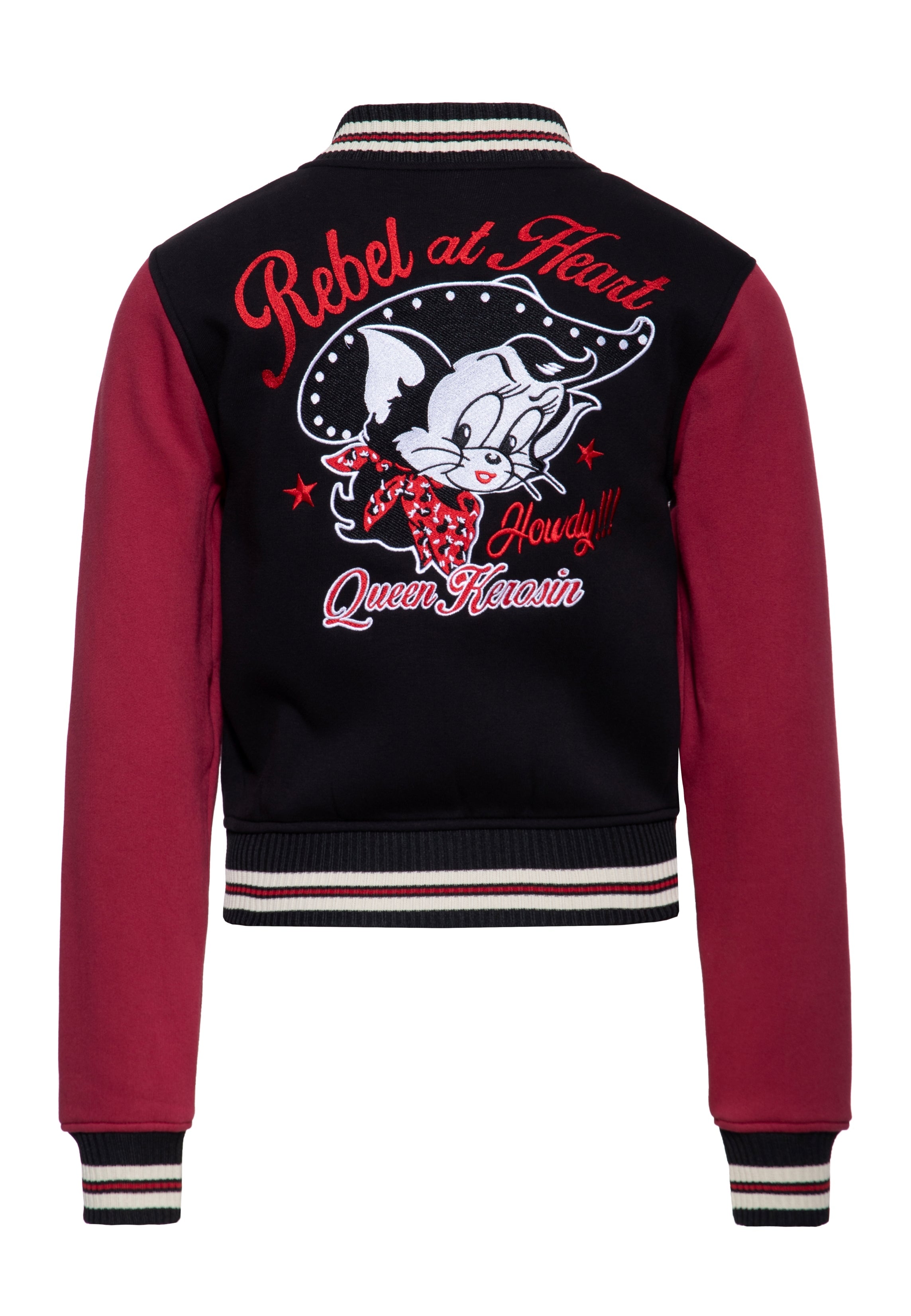 Queen Kerosin - College Sweatjacke «Rebel at Heart»
