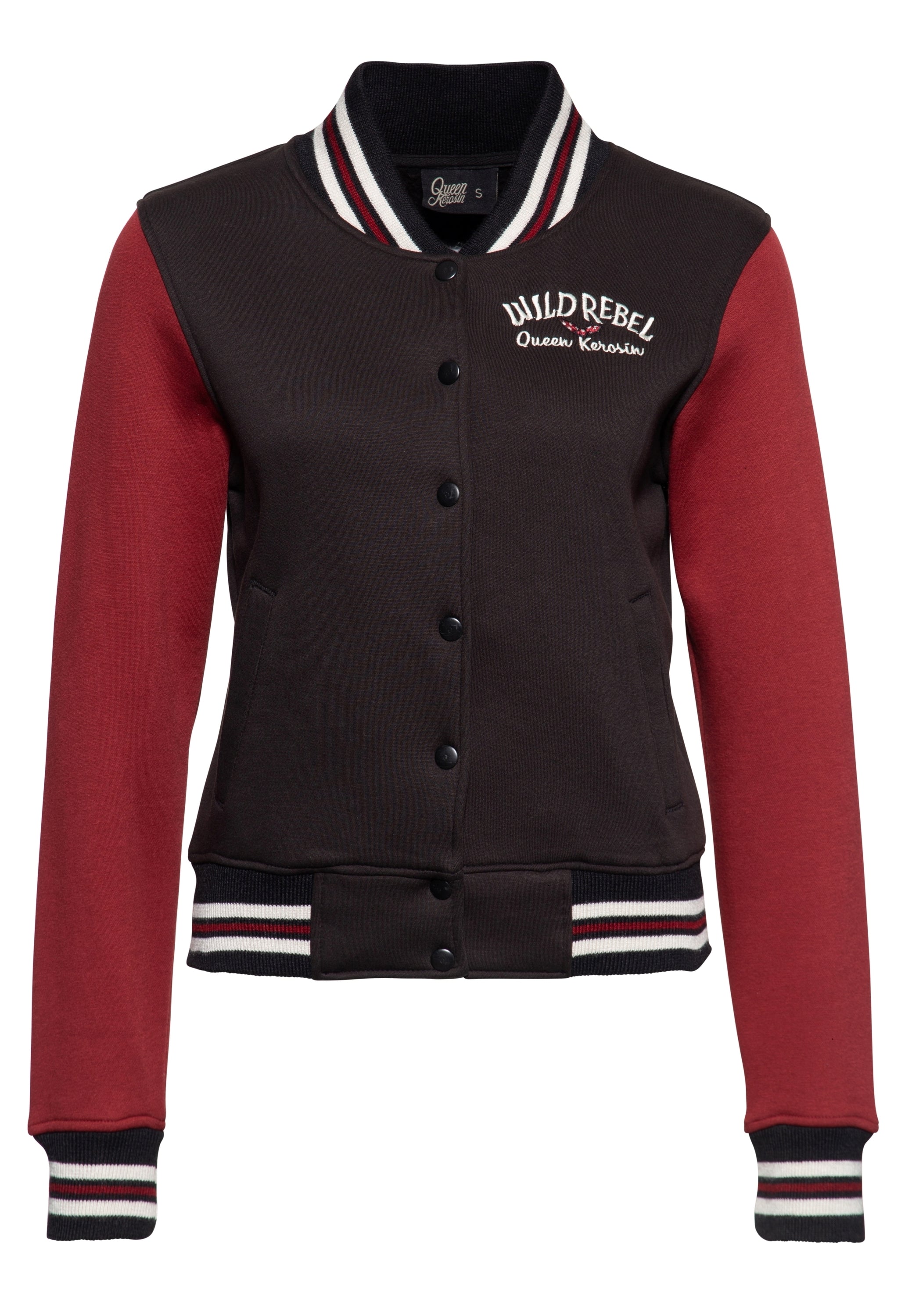 Queen Kerosin - College Sweatjacke «Wild Rebel»