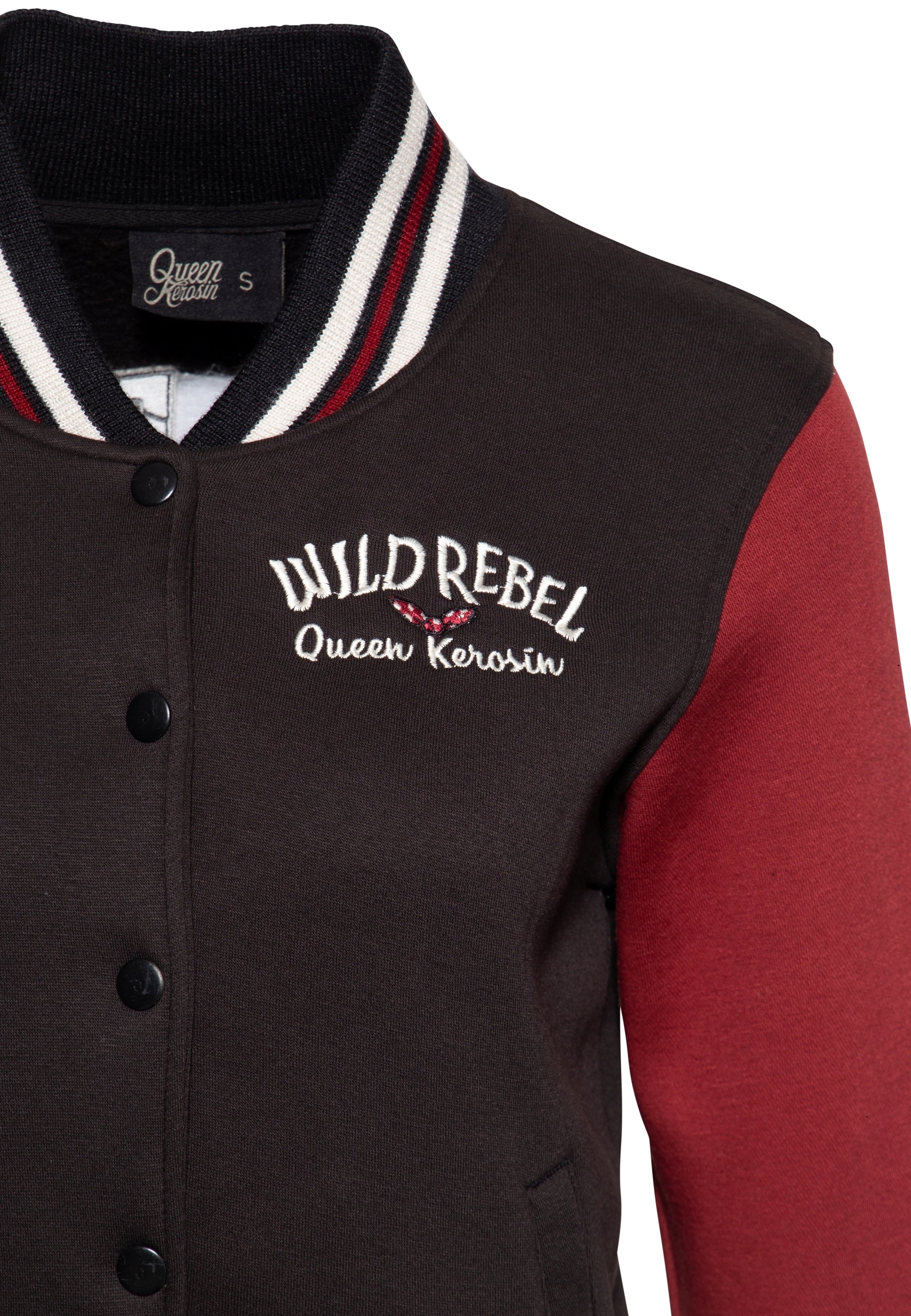 Queen Kerosin - College Sweatjacke «Wild Rebel»