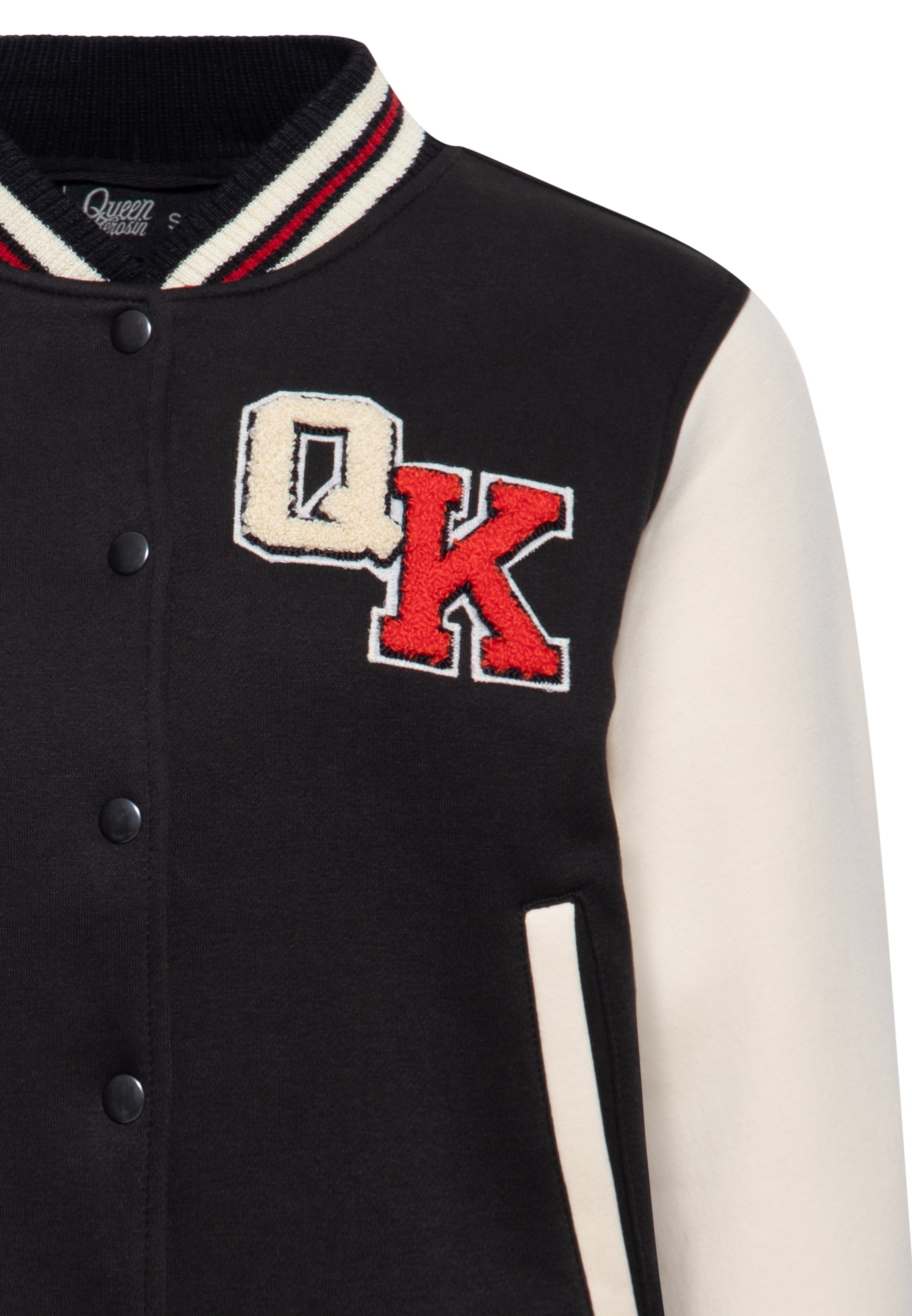 Collegejacke 'Build it up' in Schwarz College & Baseball Jacken von Queen Kerosin