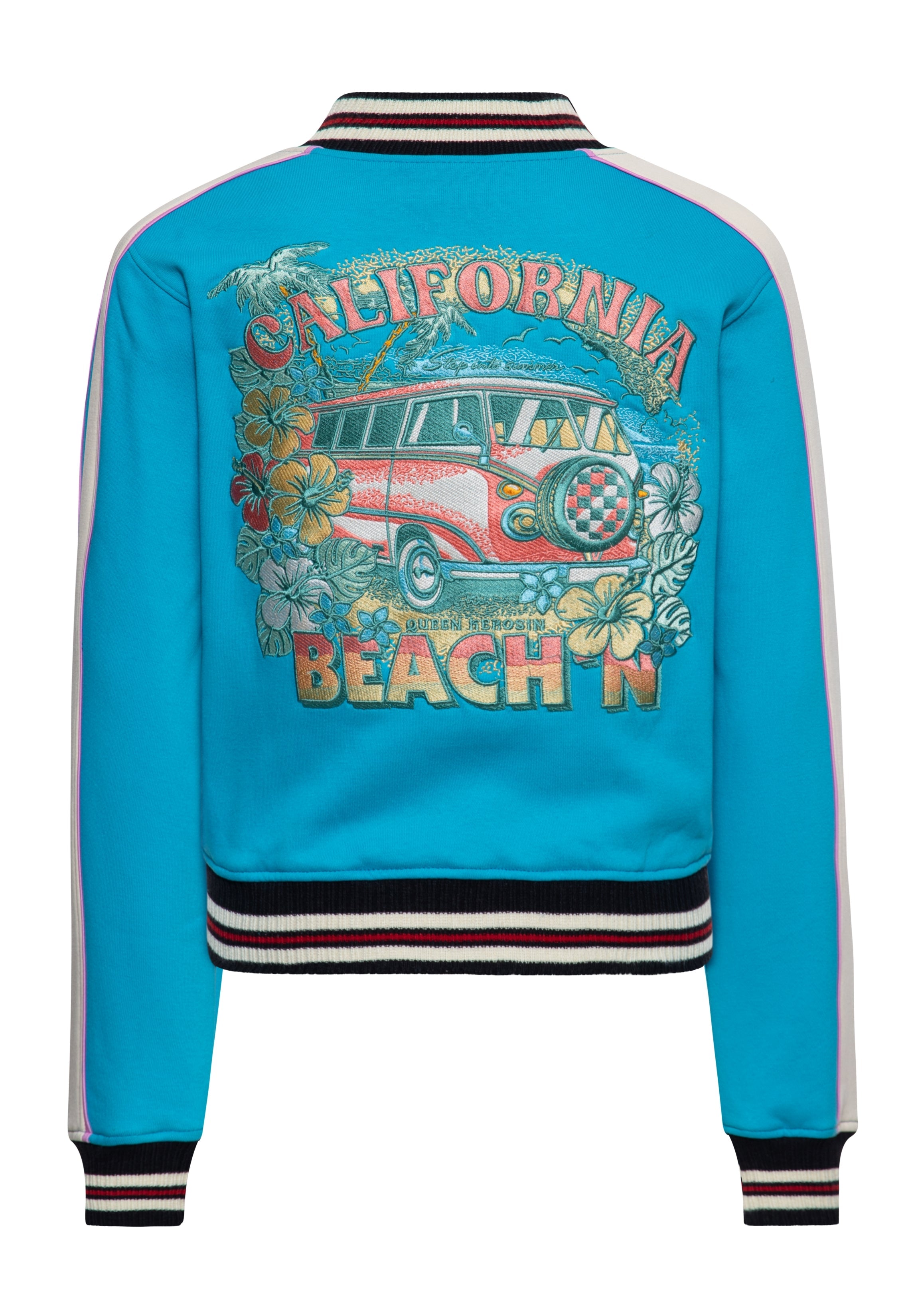 Collegejacke 'California Beachin'' in Blau College & Baseball Jacken von Queen Kerosin