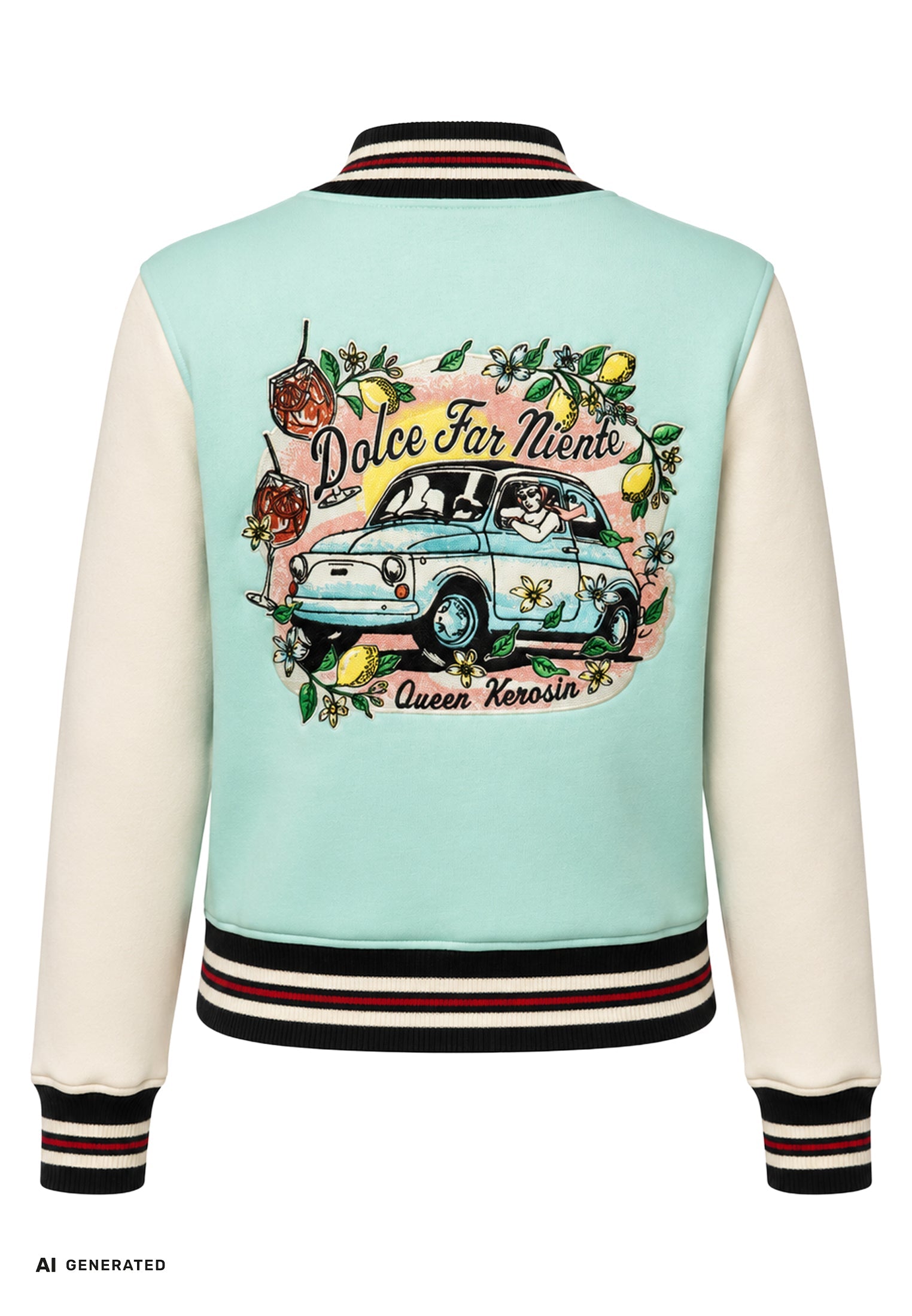 Collegejacke 'Dolche Far Niente' in Mint College & Baseball Jacken von Queen Kerosin