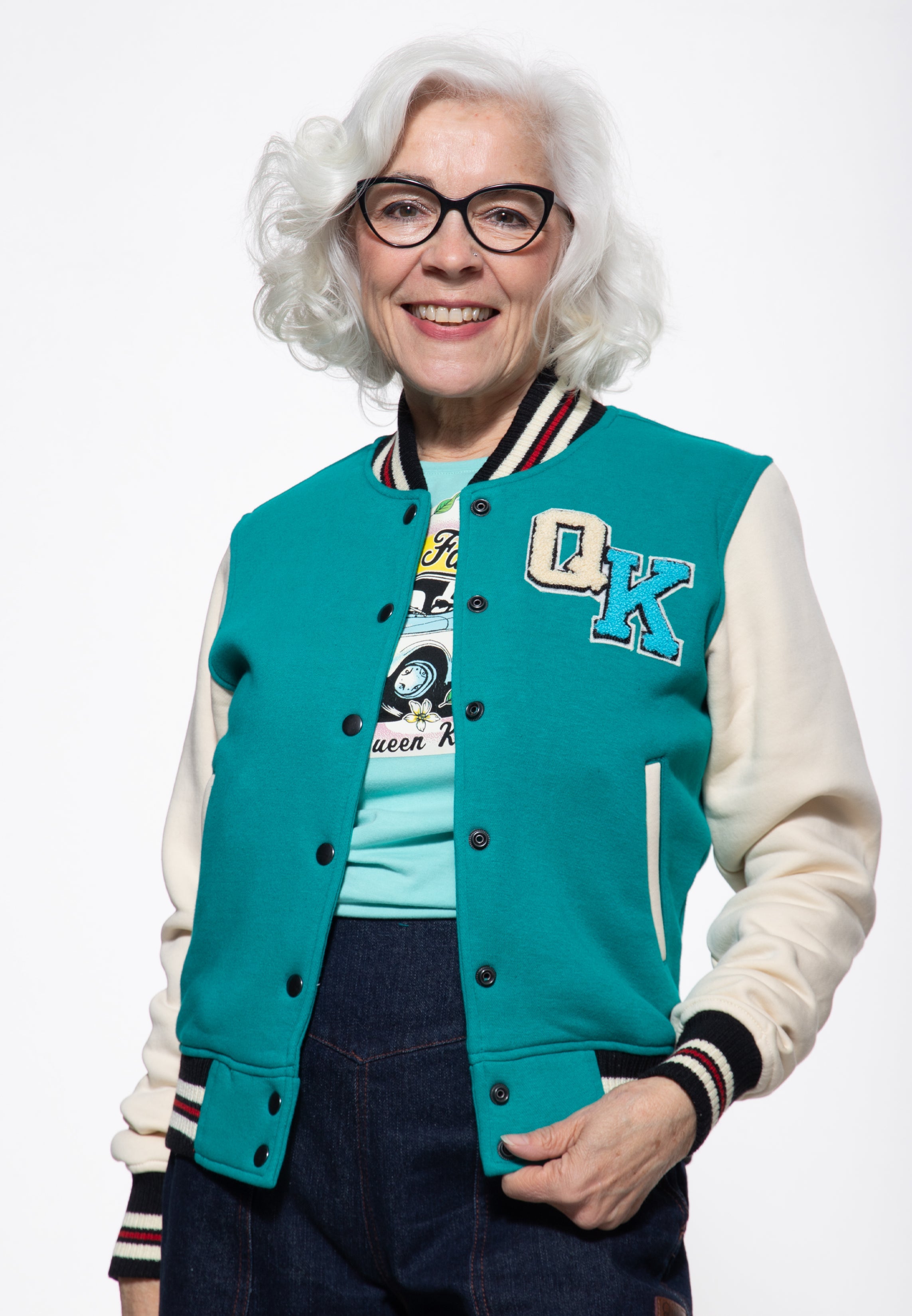 Collegejacke 'Dolche Far Niente' in Mint College & Baseball Jacken von Queen Kerosin