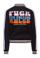 Collegejacke 'Fuck The Fucking Rules' in Schwarz College & Baseball Jacken von Queen Kerosin