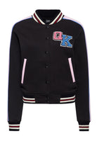 Collegejacke 'Fuck The Fucking Rules' in Schwarz College & Baseball Jacken von Queen Kerosin