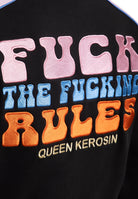 Collegejacke 'Fuck The Fucking Rules' in Schwarz College & Baseball Jacken von Queen Kerosin