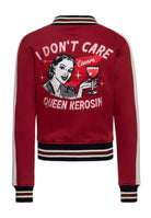 Collegejacke 'I Don't Care' in Bordeaux – College & Baseball Jacken von Queen Kerosin - Ansicht 2