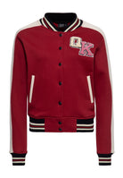 Collegejacke 'I Don't Care' in Bordeaux – College & Baseball Jacken von Queen Kerosin - Ansicht 1
