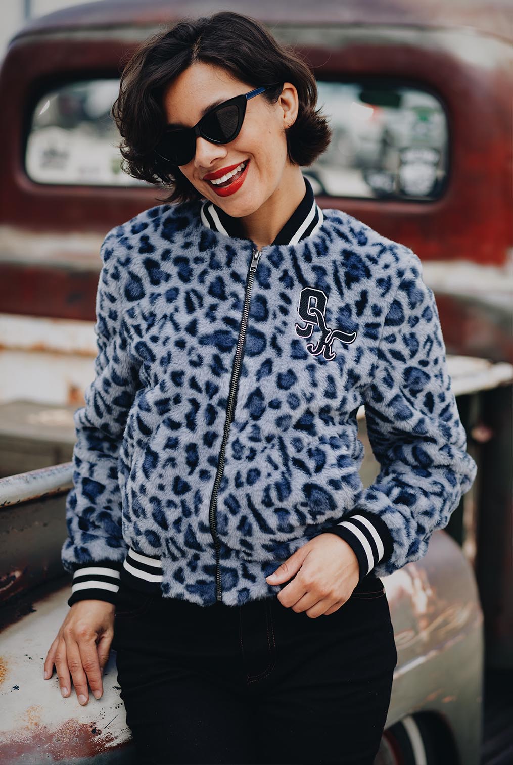 Collegejacke in Graublau – College & Baseball Jacken von Queen Kerosin - Ansicht 10