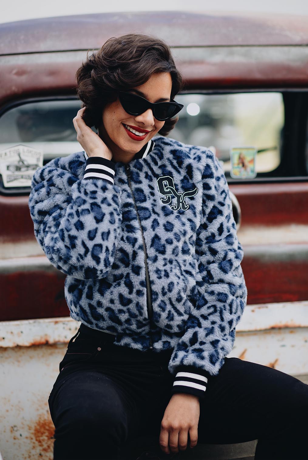 Collegejacke in Graublau – College & Baseball Jacken von Queen Kerosin - Ansicht 8
