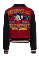 Collegejacke 'Nashville High School' in Bordeaux – College & Baseball Jacken von Queen Kerosin - Ansicht 2
