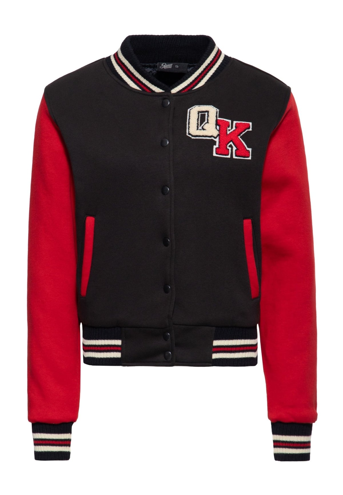 Collegejacke 'Road Rebels' in Schwarz – College & Baseball Jacken von Queen Kerosin - Ansicht 1
