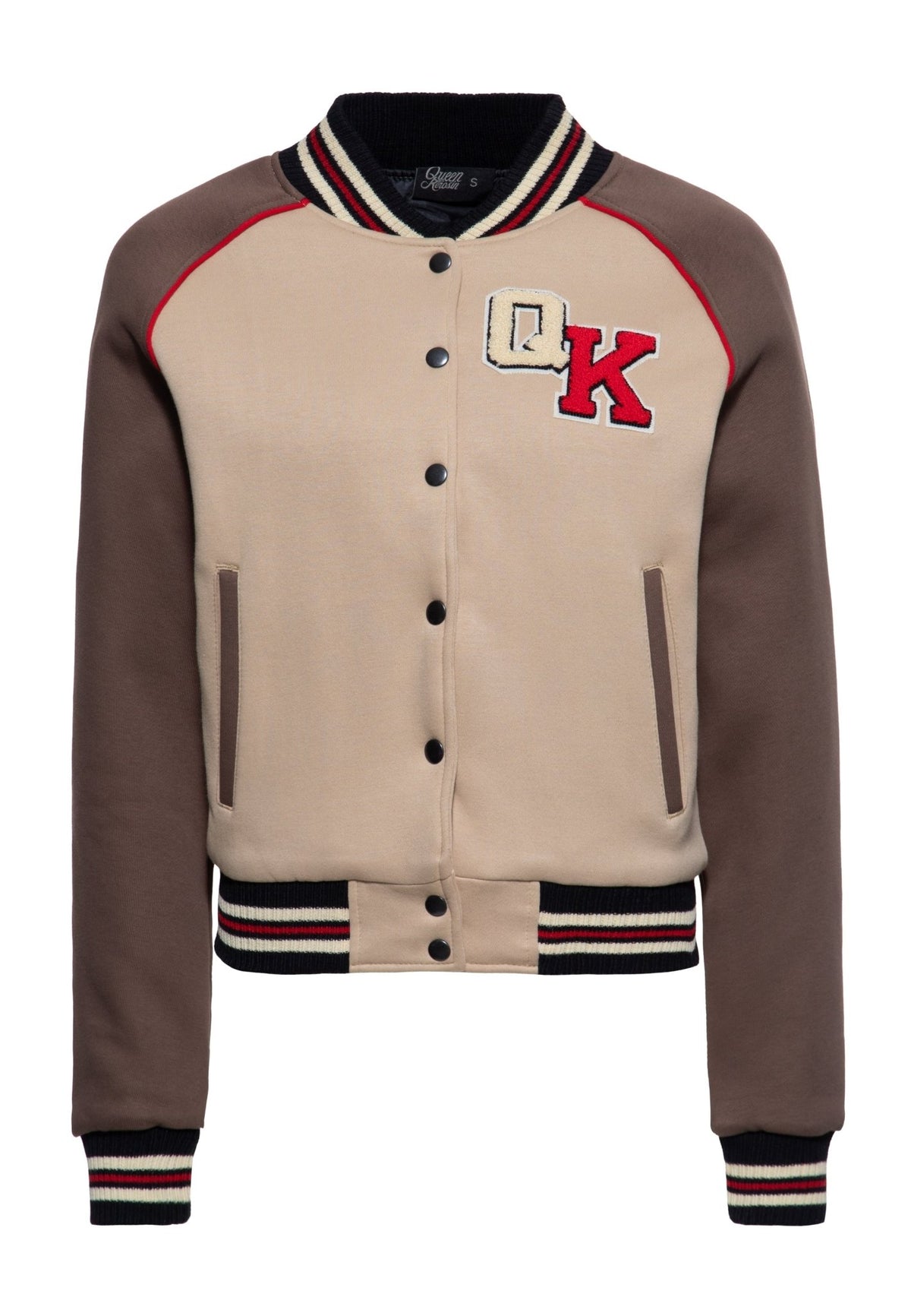 Collegejacke 'Texas High Cheerleaders' in Braun – College & Baseball Jacken von Queen Kerosin - Ansicht 1