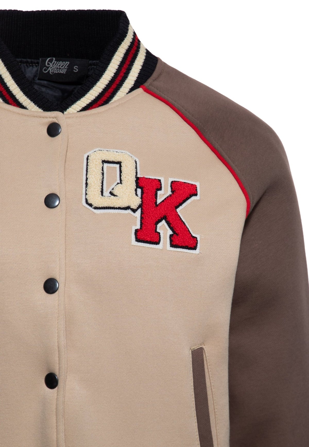 Collegejacke 'Texas High Cheerleaders' in Braun – College & Baseball Jacken von Queen Kerosin - Ansicht 3