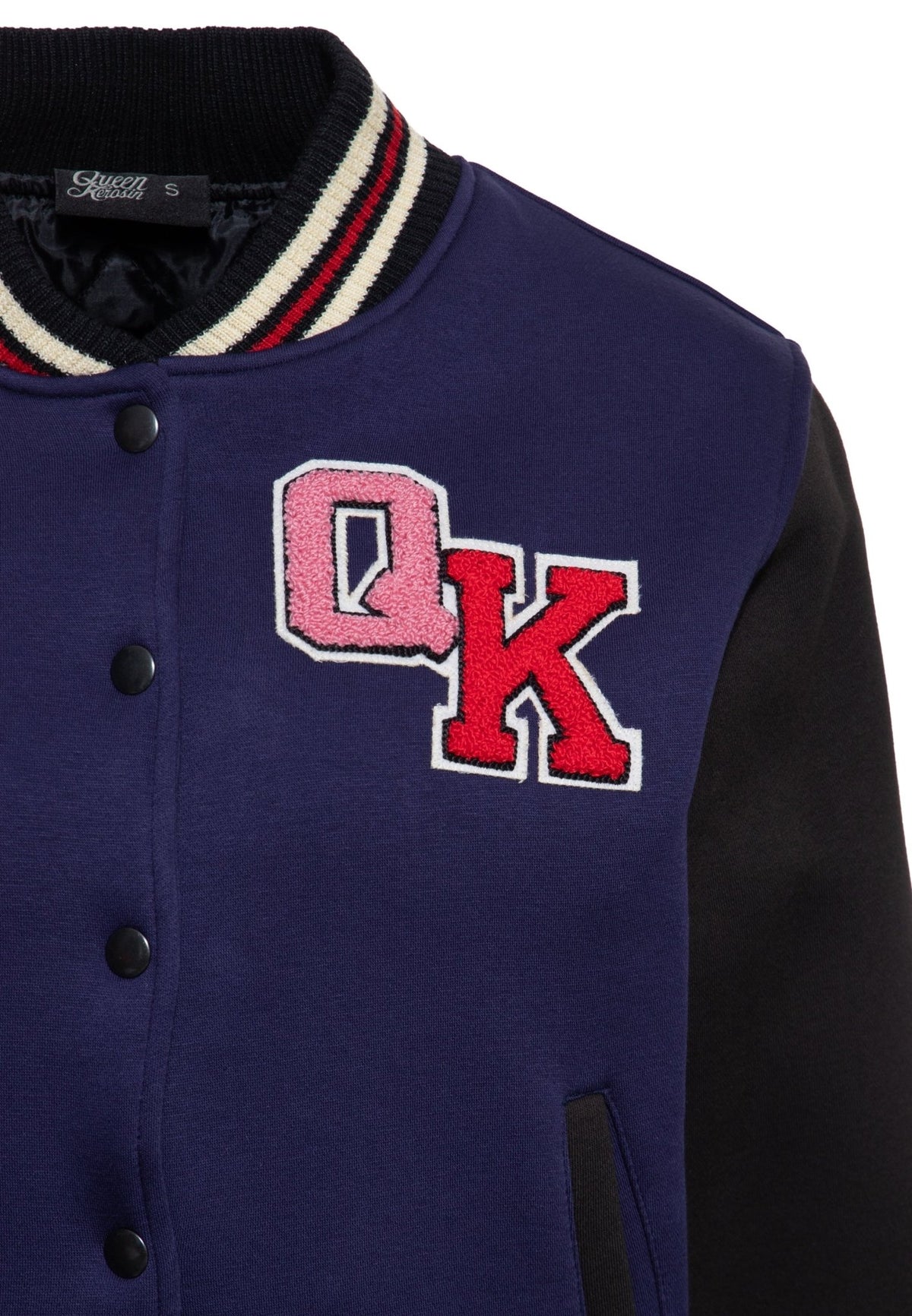 Collegejacke 'Vintage Chic' in Dunkelblau – College & Baseball Jacken von Queen Kerosin - Ansicht 3