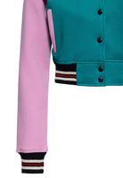 Cropped Collegejacke 'Lucky Cat' in Grün College & Baseball Jacken von Queen Kerosin
