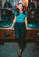 Cropped Top «Oldschool Tattoo» Tops von Queen Kerosin