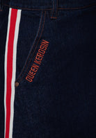 Damen Denim A-Linie Rock "Racing Queen" in Dark Blue Wash – Denim Rock von Queen Kerosin - Ansicht 4