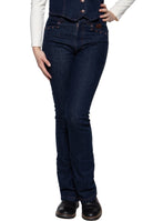 Damen Hose Bootcut Jeans "Ruby" in Dark Blue Wash – Hose von Queen Kerosin - Ansicht 1