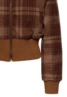 Damen jacke Cropped flanell with teddy collar in Brown – Jacke von Queen Kerosin - Ansicht 4