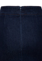 Damen Pencil Rock in Dark Blue Wash – Denim Rock von Queen Kerosin - Ansicht 4